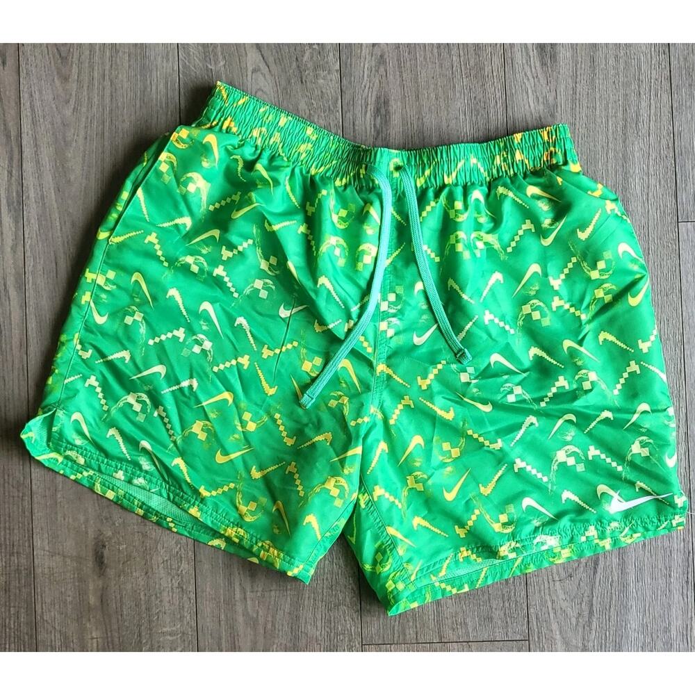 Nike Men's XL Digi Swoosh Ombre Lap Swim Trunks "Electric Algae"